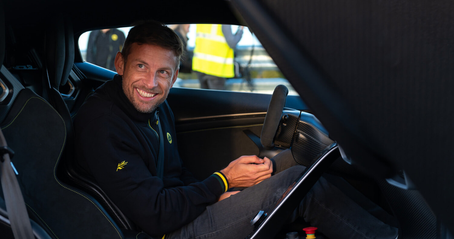 Pinnacles Of Motorsport Meet The Pinnacle Of Hypercars: F1 Champions Emerson Fittipaldi, Jenson Button And The Lotus Evija Hypercar Come Together